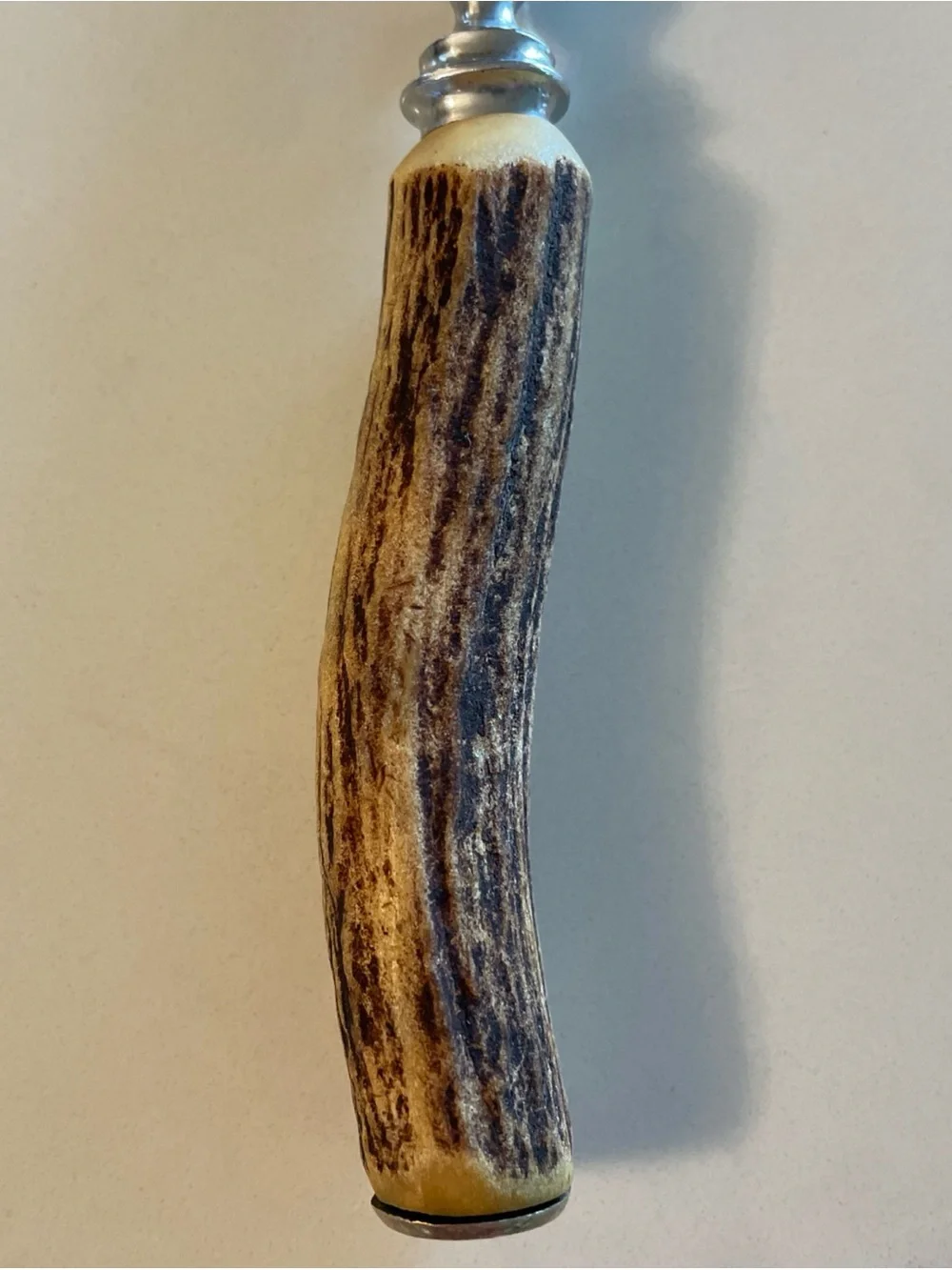 Stag-Handle Carving Fork - Natural Brown Antler Handle